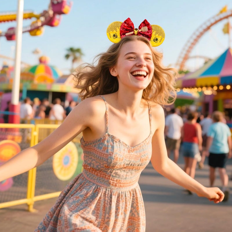 MADO Mouse Ears Headbands - Whimsical Park Accessory for Women, Girls, and Boys - Image 3